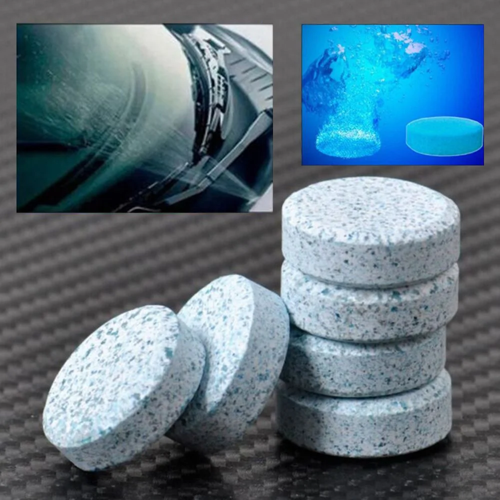 

10pcs Car Windshield Glass Washer Window Cleaner Safe Compact Effervescent Tablets Detergent Fine Concentrated Solid