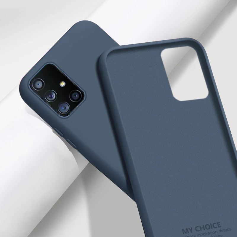 

New Original Candy colors Liquid Silicone Soft Cover Case For Samsung Galaxy A52 A72 A12 A42 5G A51 A71 A50 A41 Phone case