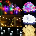 Гирлянда с шариками, гирлянда с круглыми лампочками, свадьба, стена, уличное украшение для вечеринки, сада, улицы, рождественское праздничное освещение