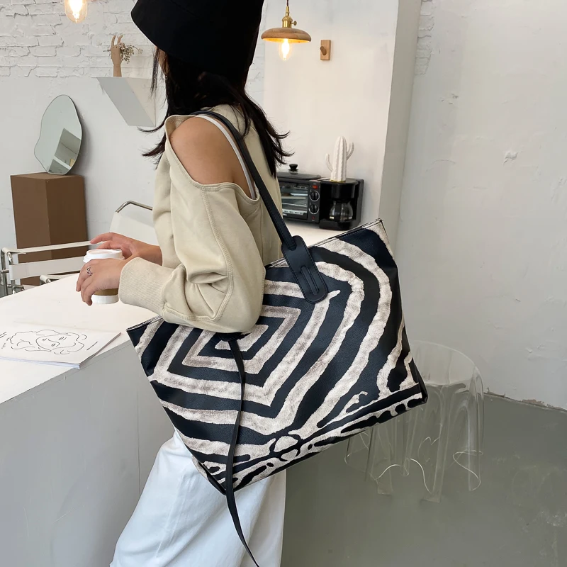 Роскошный узор зебры леопарда из искусственной кожи сумки на плечо для женщин 2020