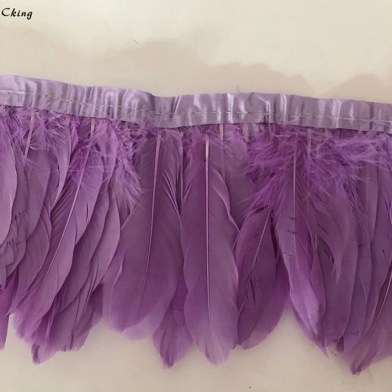 Цена 10 ярдов светло-фиолетовая окрашенная Высококачественная отделка из