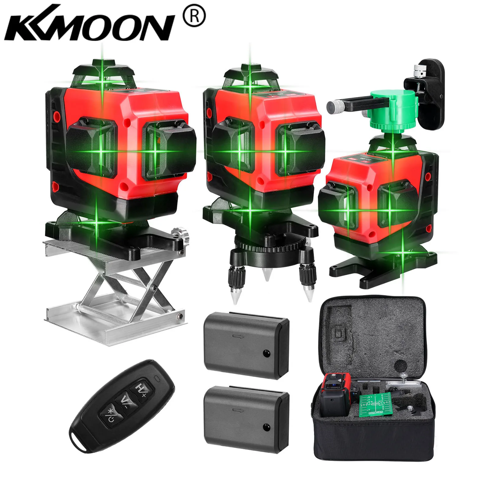 Лазерный уровень KKMOON 4D 16 линий самонивелирующийся многонаправленный настенный