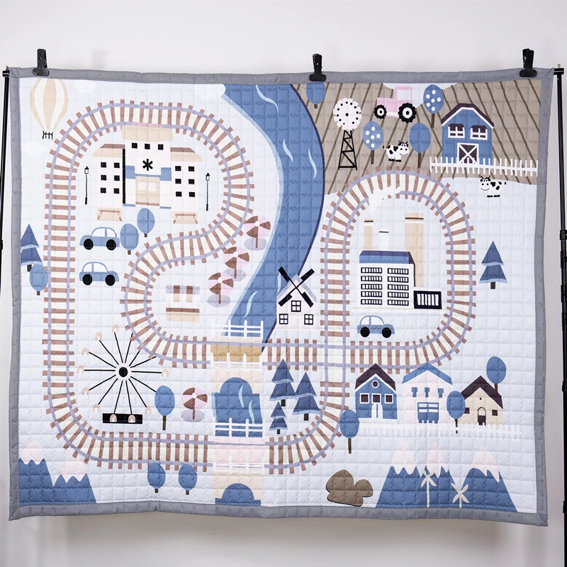 Детский игровой коврик мультяшный ковер детский одеяло антискип напольный в