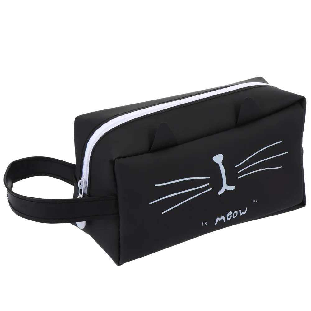 

1pc Adorable Pencil Case Student Cat Designed Bag Students Stationery Bag