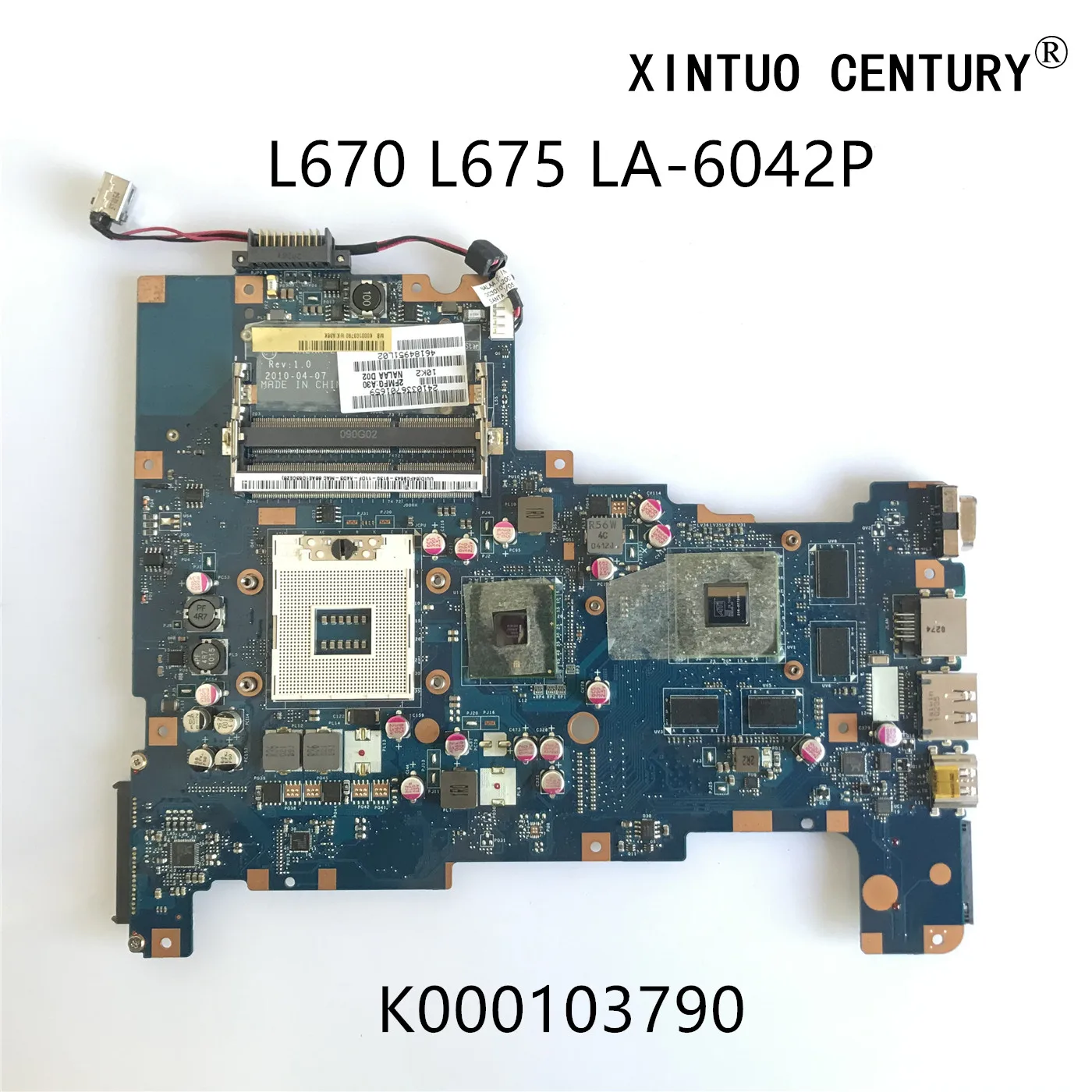 

K000103790 PC Motherboard for Toshiba Satellite L670 L675 Laptop Motherboard NALAA LA-6042P with HD5650M 1GB HM55 DDR3 100% Test