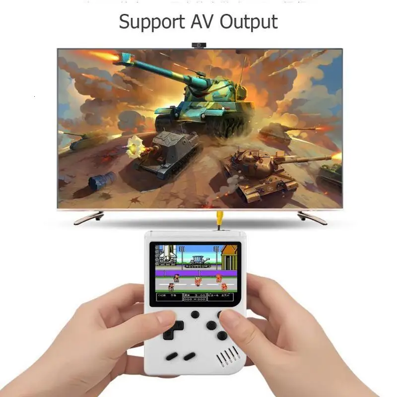 Портативная мини консоль для видеоигр Q3 в стиле ретро 8 битная Игровая приставка