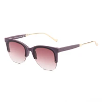 semi rimless frame high quality sunglasses women 2021 vintage luxury designer eyewear metal splicing glasses legs tourism gafas
