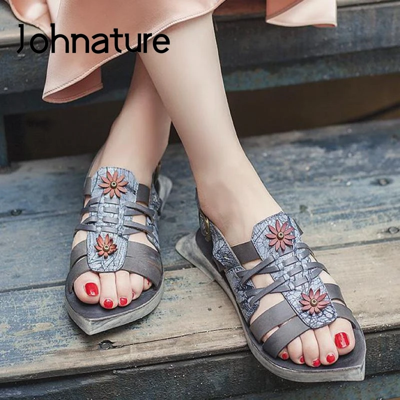 Новинка 2019 года летние сандалии из натуральной кожи повседневная женская обувь