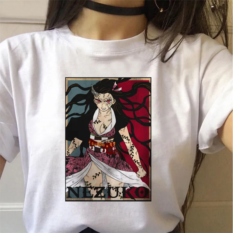 

Hot Demon Slayer tshirt Graphic Top Tees Streetwear Punk Kimetsu No Yaiba T Shirt clothes Japanese Anime Men funny