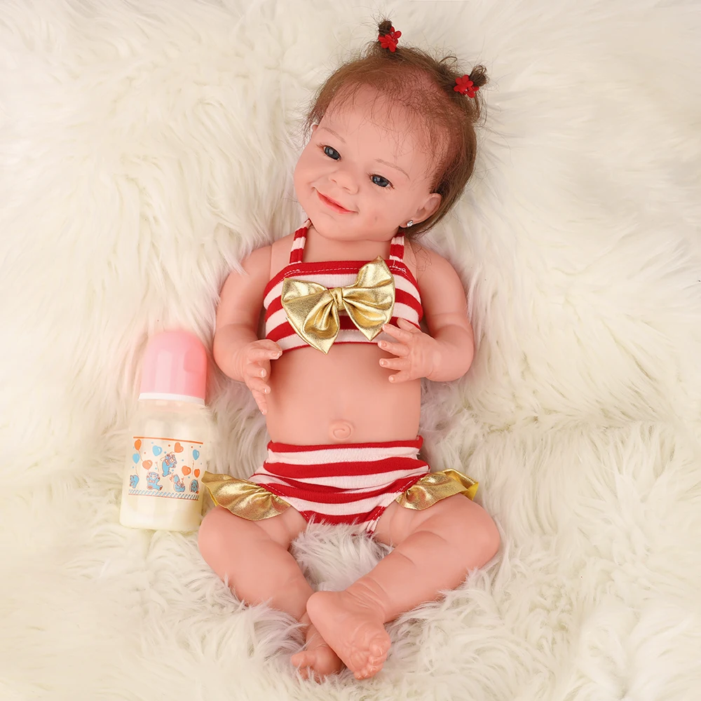 Reborn Baby Doll 20 дюймов Реалистичная силиконовая виниловая кукла для новорожденных