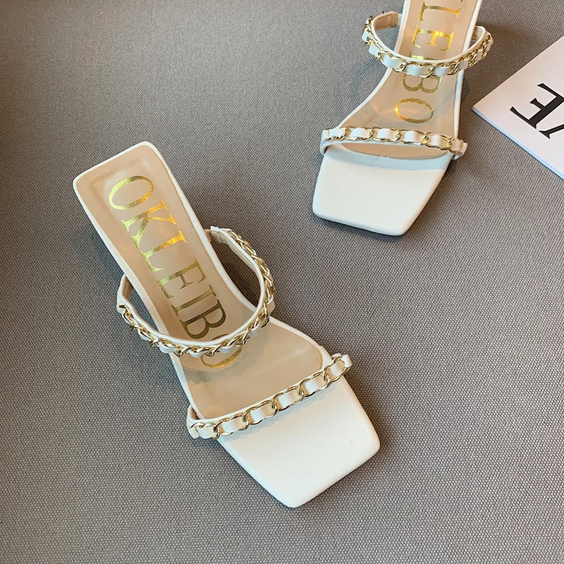 

Мюли женские на платформе и низком каблуке 8 см, модные туфли-тапочки для выпускного вечера, Роскошные туфли-слайды, красные, фетиш, лето 2021