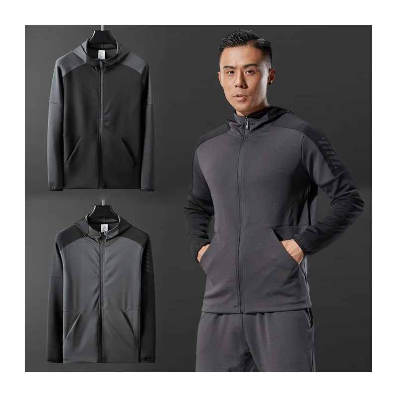 Мужская Беговая куртка с капюшоном спортивная одежда для баскетбола и футбола