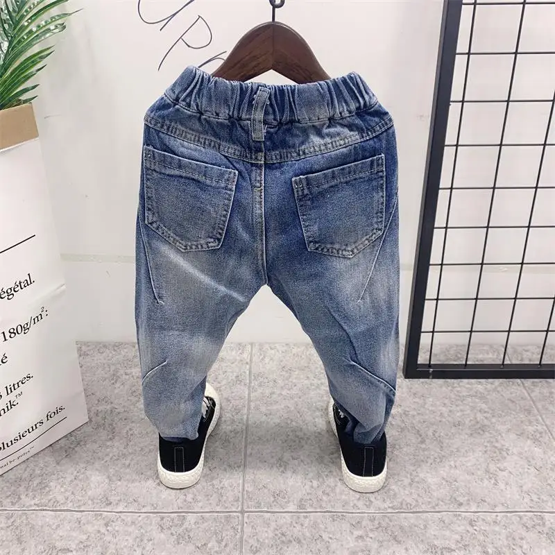 

3PCS WLG Boys Boutique Outfits Kids Clothes Spring Fall Letter Knitted Vest Striped Shirt and Jean Set Baby Boy Clothing Set