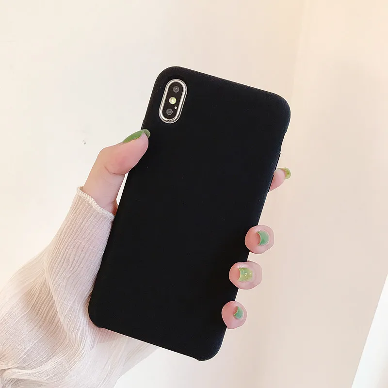 Black Жидкий силиконовый чехол для iPhone 7, 8, 6, 6s Plus, устойчивый к царапинам, защитный чехол для iPhone 11 Pro Max XR X XS Max, чехол - Цвет: Black