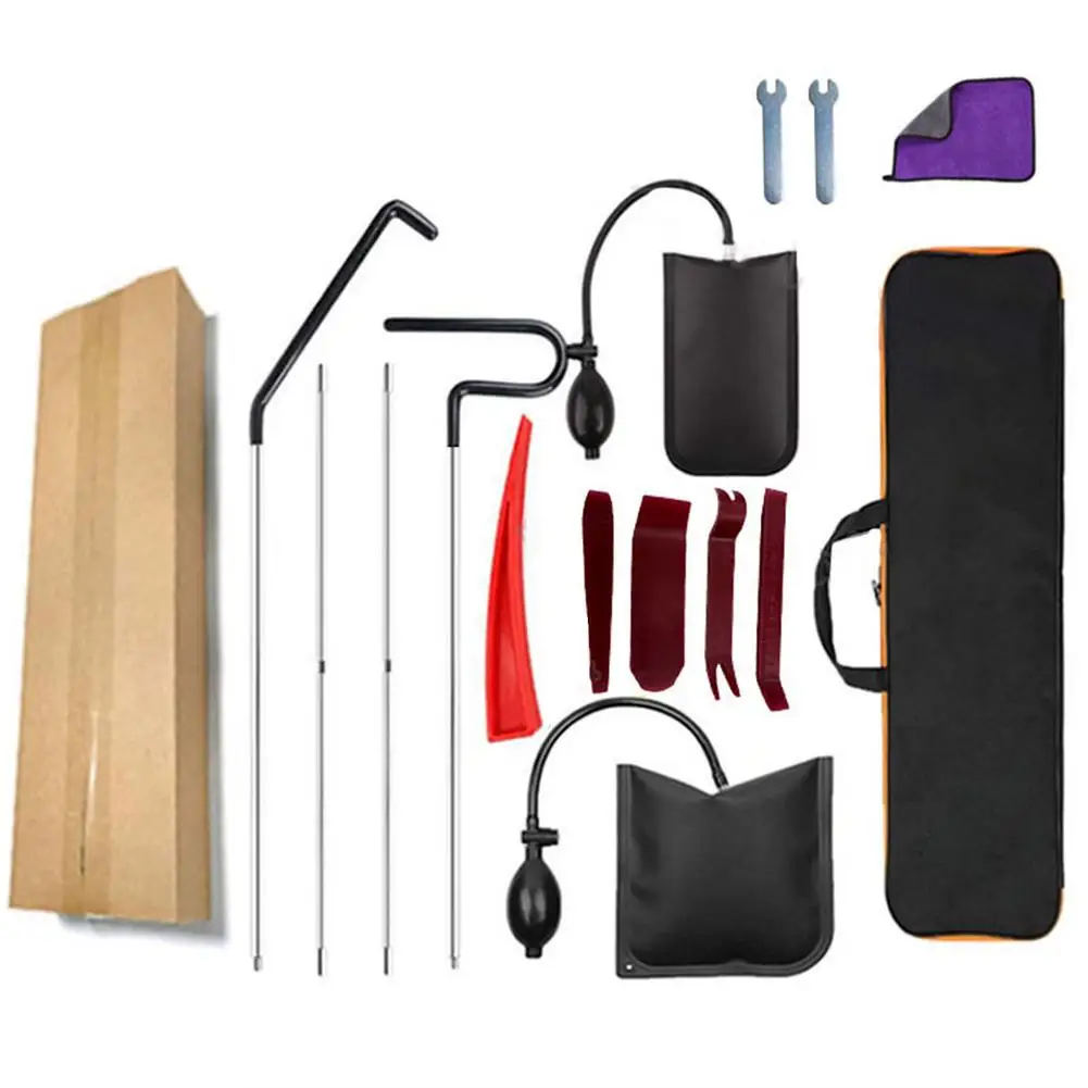 

Car Lockout Kit Car Door Opener Kit Lockout Tools Automotive Professional Emergency Essential Tool With Long Reach Grabber And P