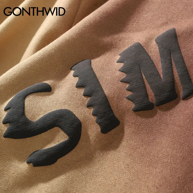 GONTHWID 3D письмо печати галстук краситель толстовки уличная Мужская хип хоп