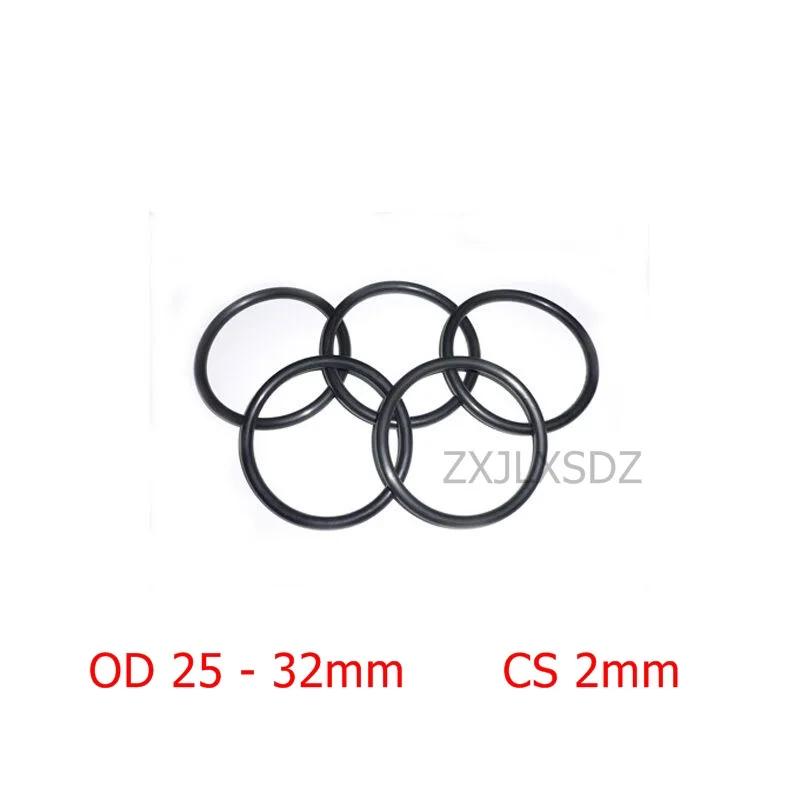 

100 PCS NBR rubber O ring O-ring Oring Seal Rubber Gaskets CS 2mm x OD 25 26 27 28 29 30 31 32 33 33.5 34