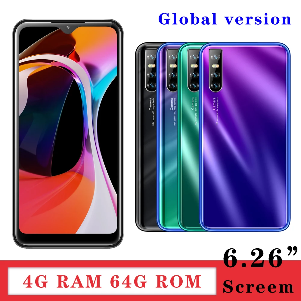 Смартфон A60 MTK6580 4 + 64 ГБ 13 МП 6 26 дюйма Android|Смартфоны| |