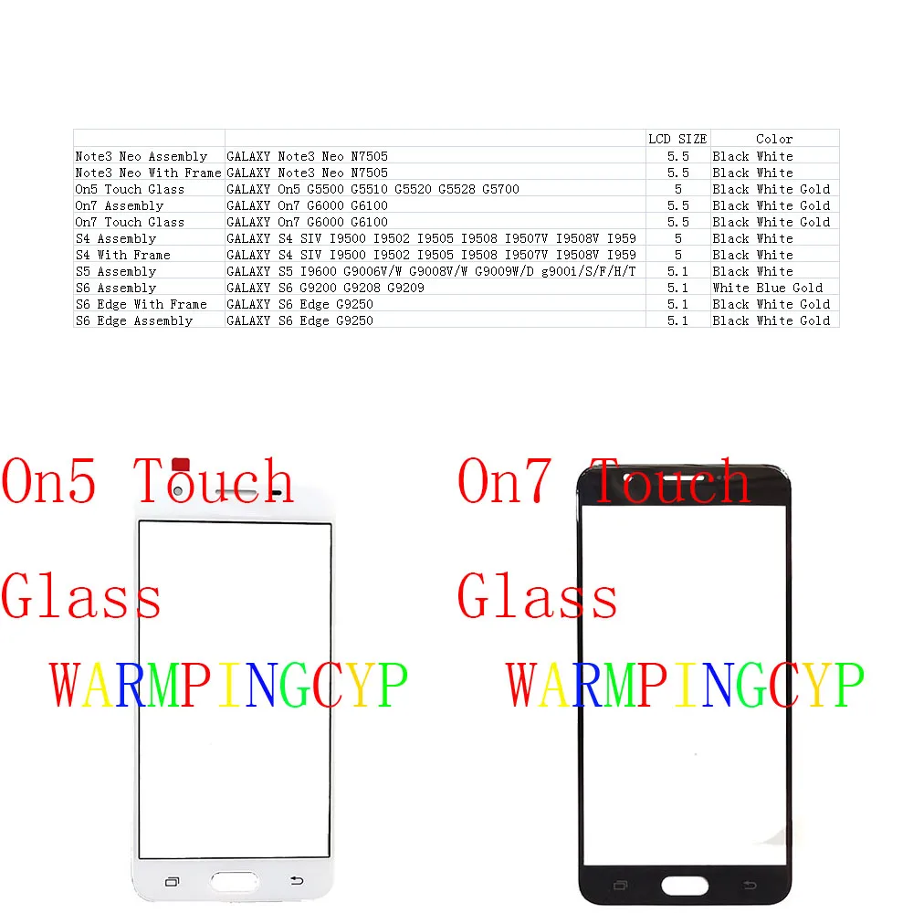 Touch Screen LCD Display Assembly For SAMSUNG Note3 Neo On5 On7 S4 S5 S6 Edge N7505 G5500 G5510 G5520 G5528 G5700 G6000 G6100 | Мобильные