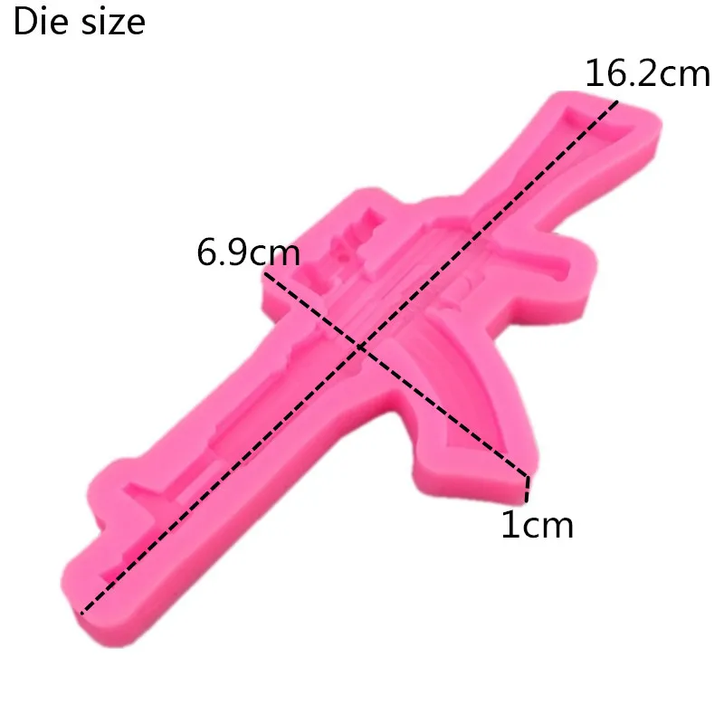 1Pcs Machine gun shape silicone soft candy mold cake decorating tool chocolate Soft Candy Mold | Дом и сад