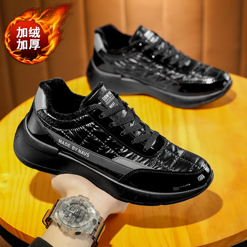 

Мужская зимняя повседневная обувь с высоким верхом, легкие и модные зимние ботинки для лыжного спорта, Молодежные уличные зимние ботинки