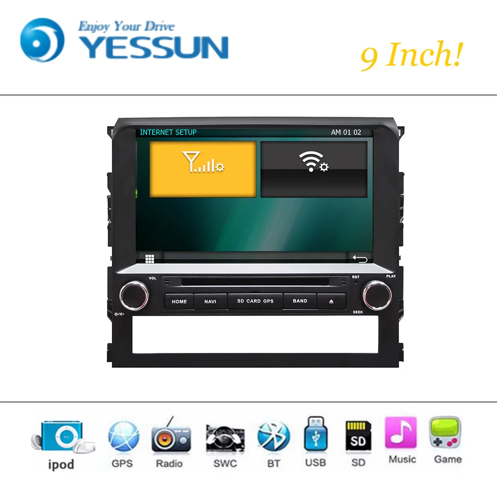 Автомобильный dvd плеер Android Wince система для Toyota Land Cruiser LC200 2000 2016 Радио Стерео GPS