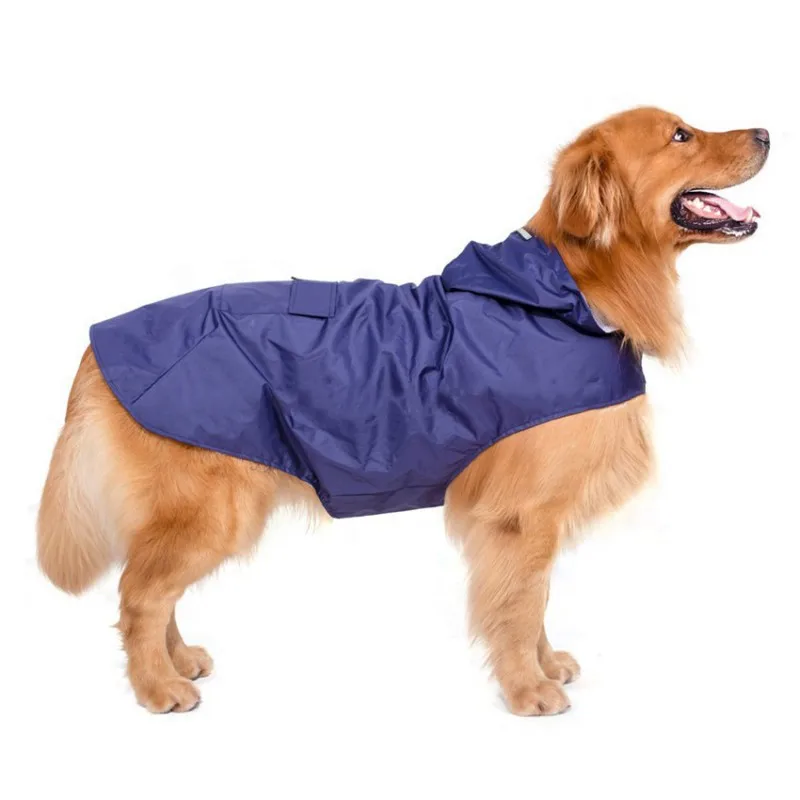 

Pet Dog Raincoat Medium / Large Dog Hoodies Raincoat with Reflective Stripes Pet Outdoor Rain Jacket Poncho Waterproof Clothes