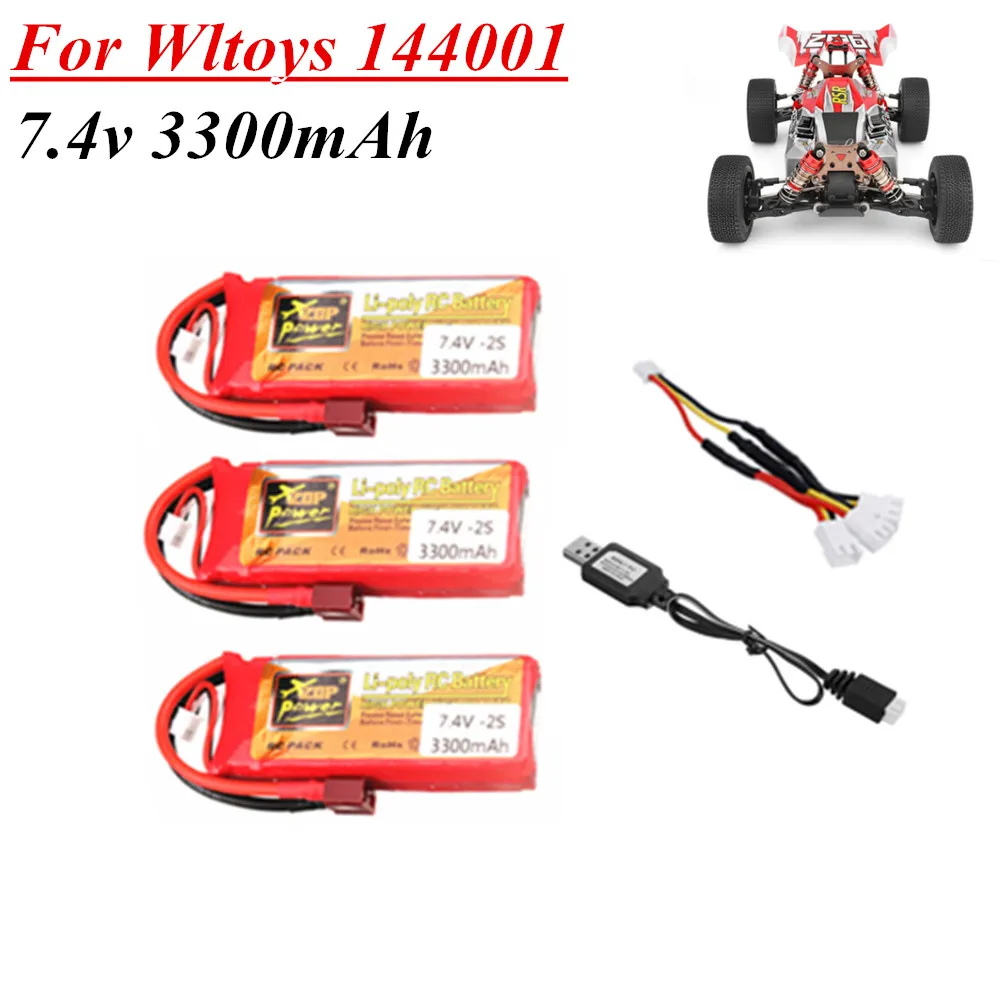 аккумулятор для wltoys 144001 2s 74 в 3300 мач п