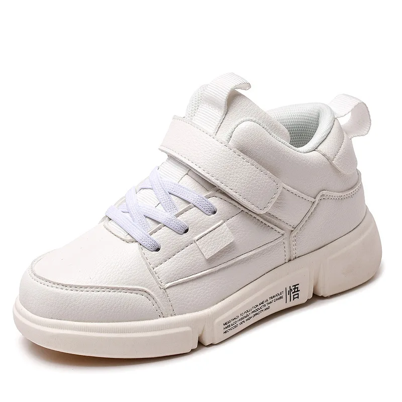 

New Kids Shoes Fashion Sneakers Boy Shoes Girl Trainers Children Leather Shoe White Black School Shoe Casual Shoe Flexible Sole