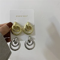 european and american personalized all match exaggerated winding metal925silver pin earrings nicheinssexless stud earrings