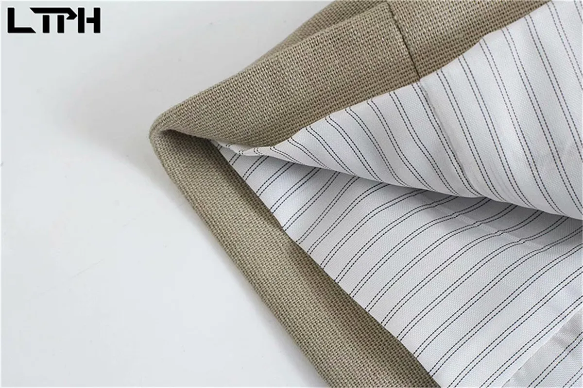 LTPH rizado diseño de funda de las mujeres casuales ningún botón Cardigan chaquetas y abrigos ropa de mujer traje de abrigo de Primavera de 2021 nuevo