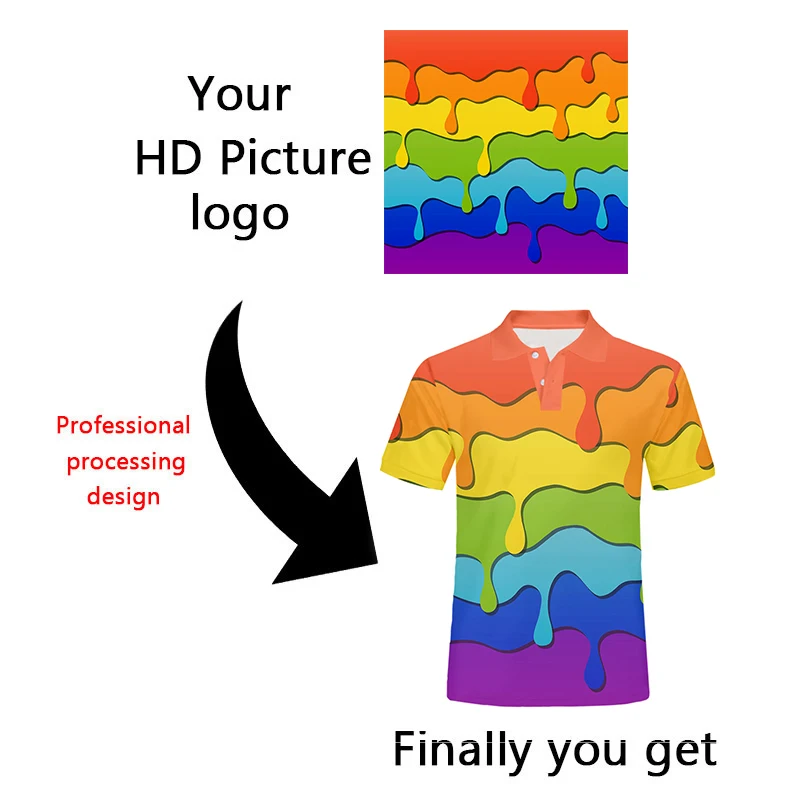 Рождественская Мужская футболка-поло OGKB с 3D-принтом деда мороза коротким рукавом