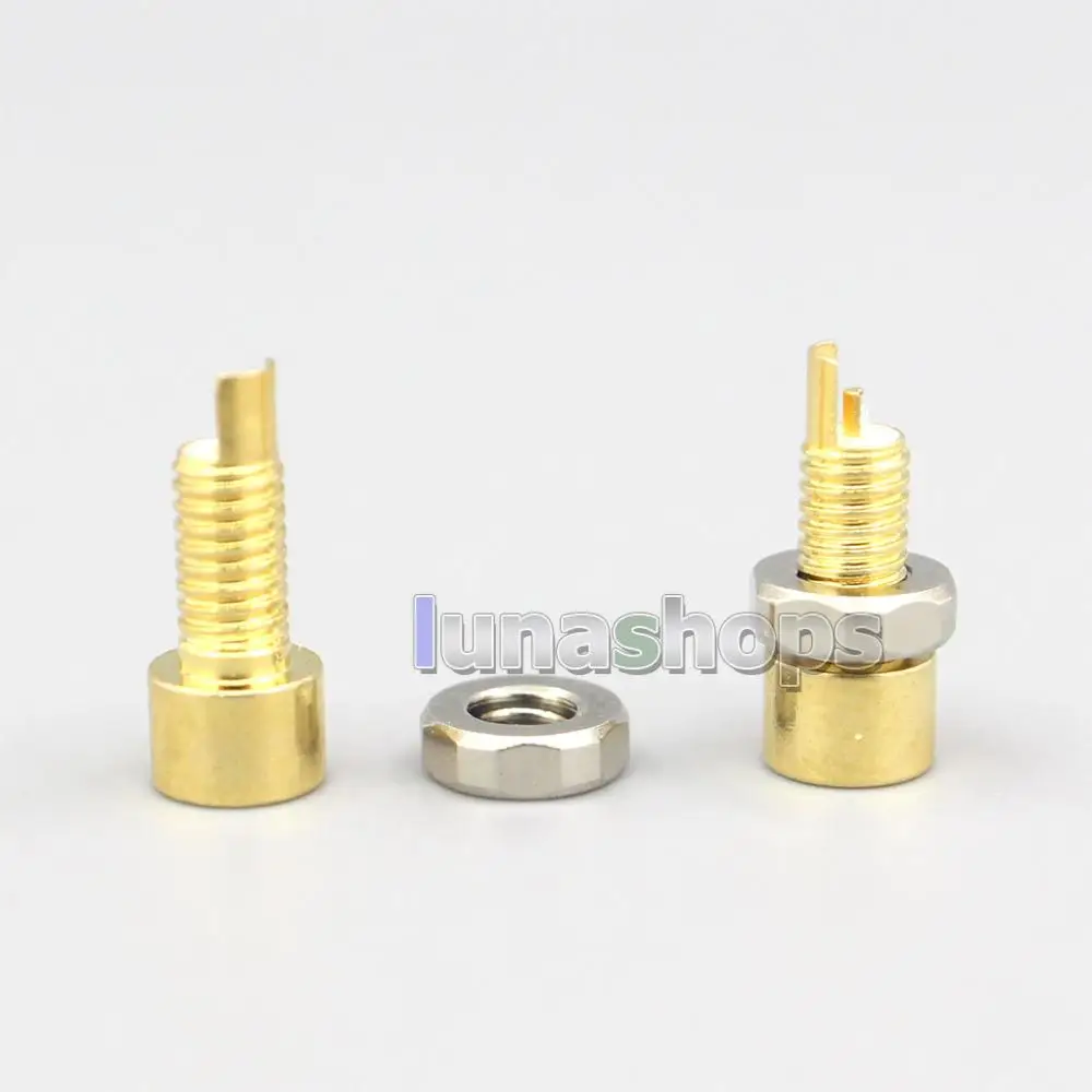 

LN007436 100pairs Gold Plated Beryllium Copper MMCX Female Solder Wire Connector DIY Long Short Audio Plug Adapter