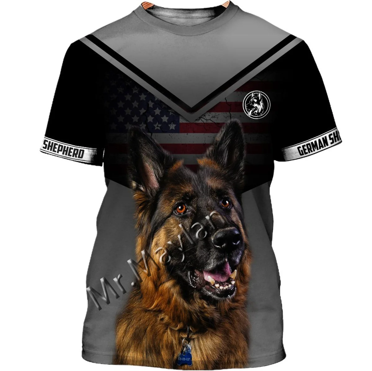 

Personality Cute Dog Men T-Shirt 3D Print German Shepherd T-Shirt Men/Women Clothes Summer Fashion T Shirt Streetwear Oversized