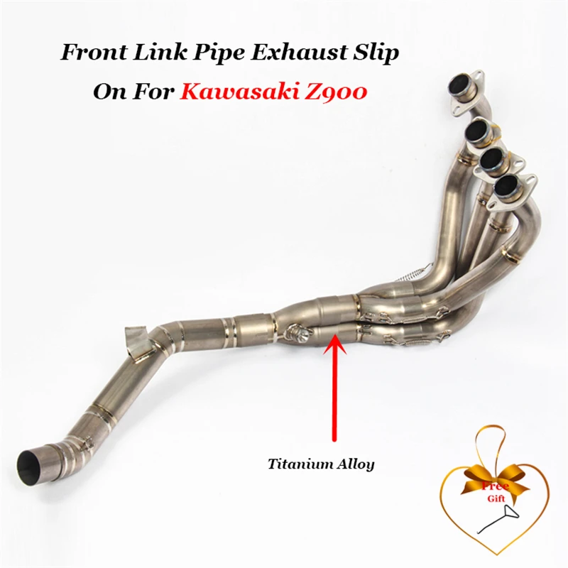 

For Kawasaki Z900 2017 2018 2019 2020 Motorcycle System Complete Modifed Exhaust Titanium Alloy Front Middle Connection Tube