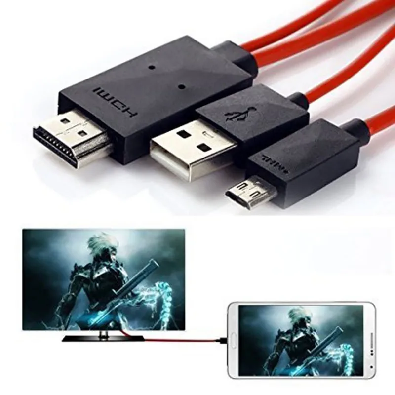 Адаптер Прямая поставка MHL к HDMI Micro USB 1080P HD TV кабель адаптеры для Samsung S3 S4 S5 note2 3 4