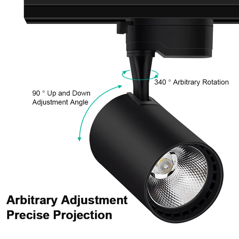 Set Ceiling Led Track Light Spotlights COB Track Lighting Wall Rail Spot Lights System 20/30/40W Clothing Shop Home Lamp 220V