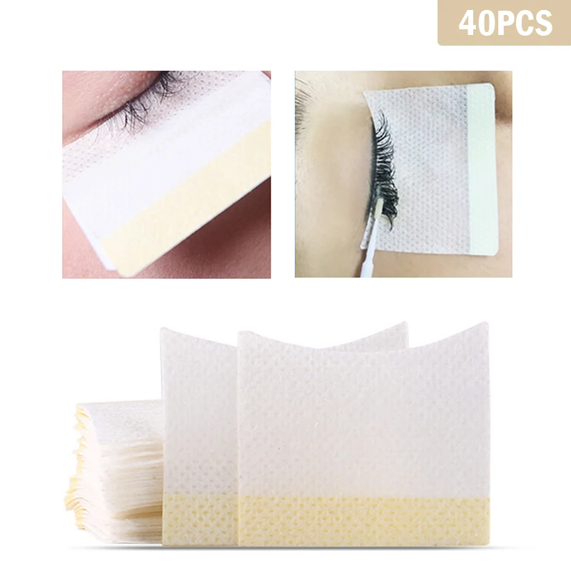 

40Pcs/bag Cotton Disposable Eyelash Extension Patch Sticker For Removing Eyelashes Eye Pads Patches For Makeup Tool