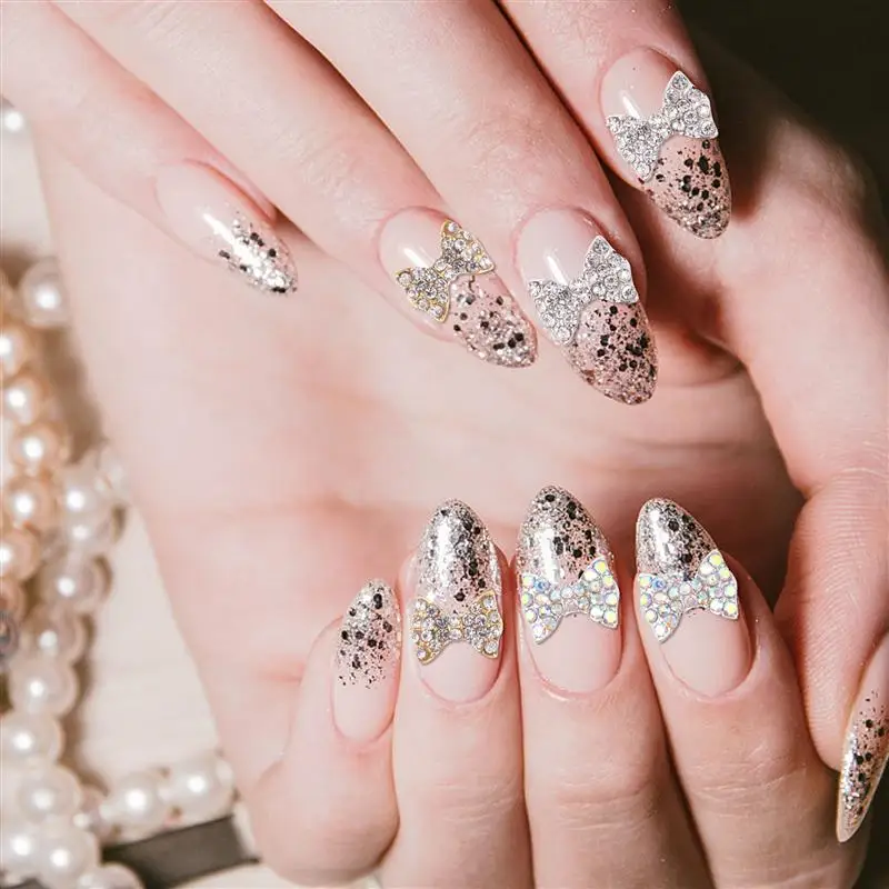 

50Pcs Nail Charms Butterflies Metal Nail Decorations Nail Art Accessories Nail Studs