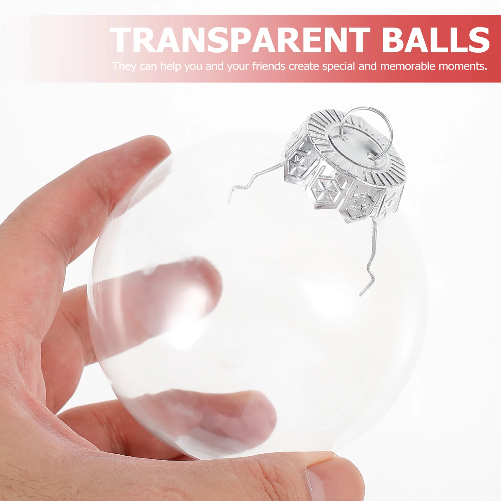 

20pcs 8cm 10cm Clear Fillable Plastic Ball Home Decoration Wedding Party Garden DIY Decor Big Christmas Tree Hanging Ornament