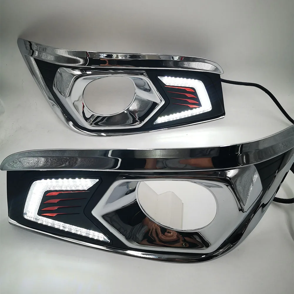 Car Flashing 2PCS LED DRL For Toyota Fortuner 2012 2013 2014 daylight Daytime Running Lights fog lamp with Harness switch | Автомобили и