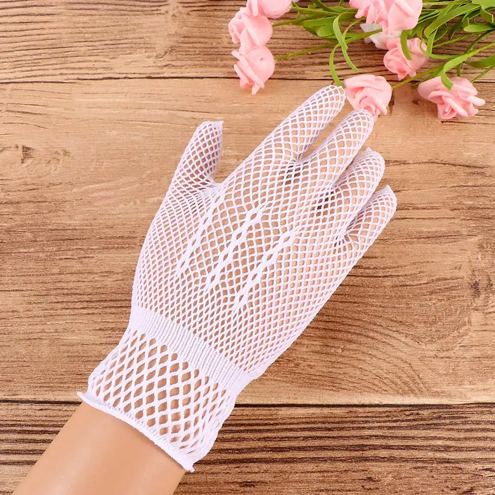 

Women Summer UV-Proof Driving Gloves Mesh Fishnet Gloves Nylon Mesh Solid Thin Summer Women Gloves Mitten