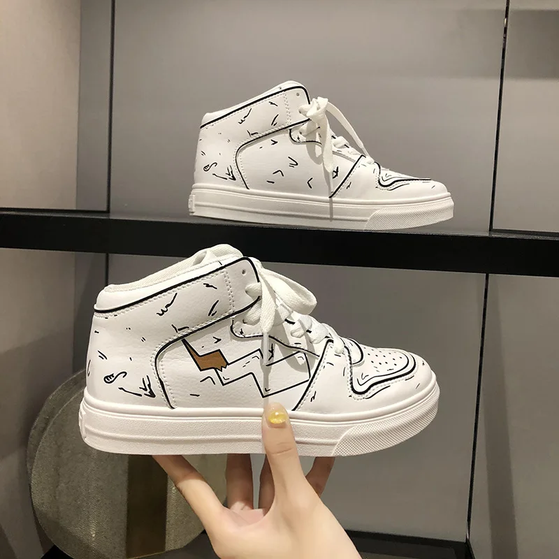 Бархатная детская обувь с высоким берцем синего и красного цвета Женская осенне