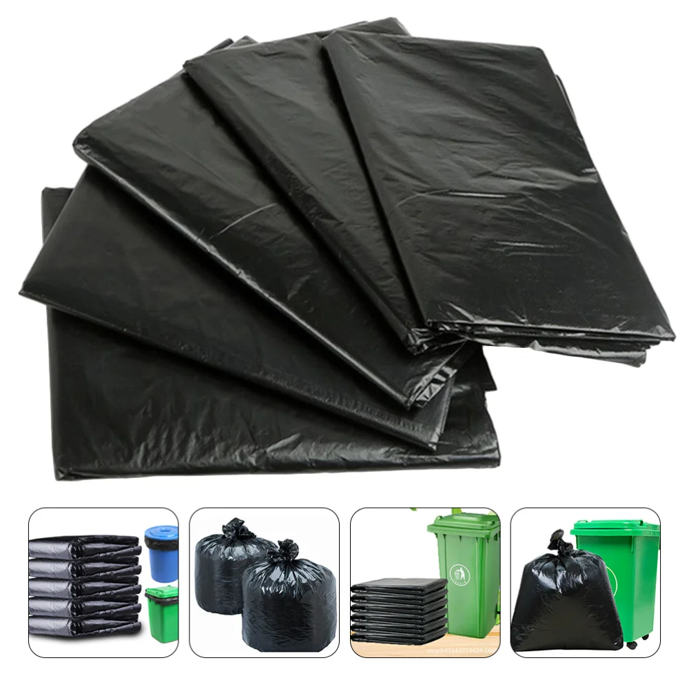 

50pcs Black Disposable Garbage Bags Thick Waste Bags Gardening Bags
