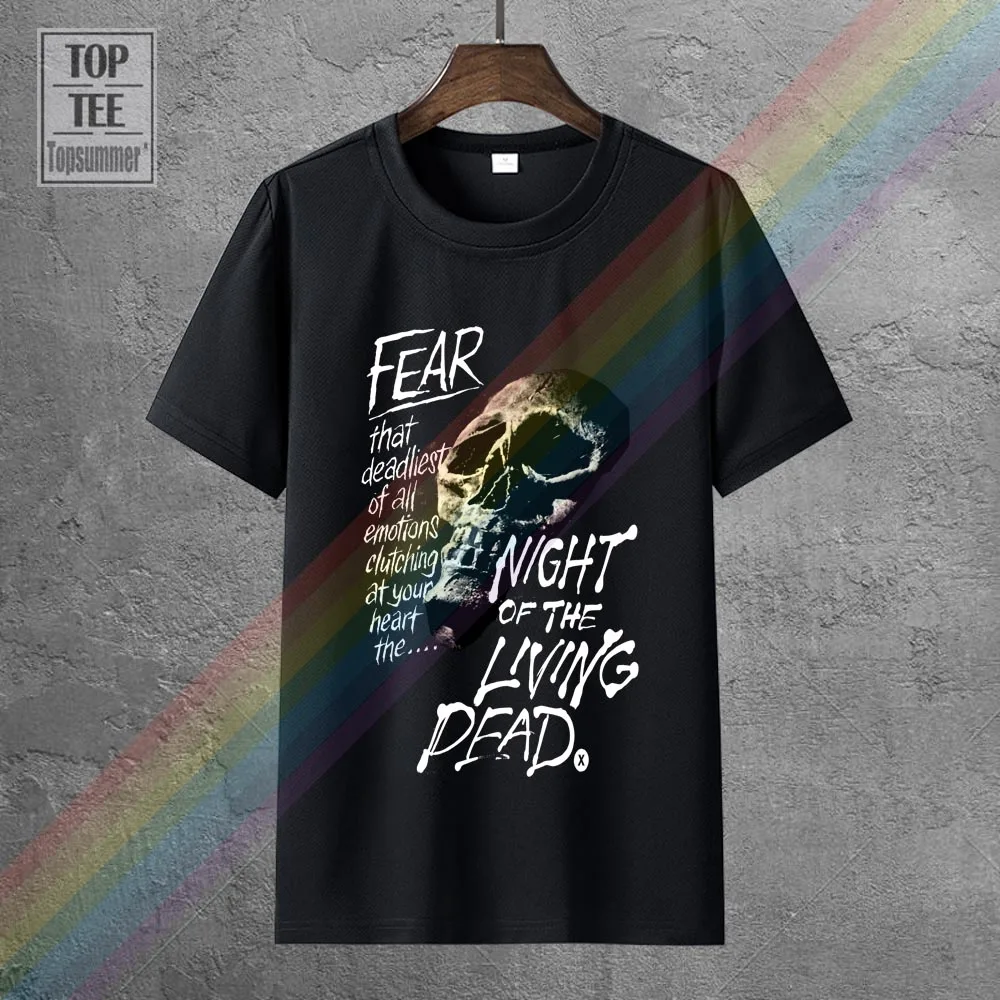

Mens Black T Shirt Night Of The Living Dead B Movie Horror Cult Skull S 5Xl