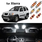 Can-bus светодиодная лампа для освещения салона автомобиля Комплект для Nissan Xterra 2000-2015 в маскирующем колпаке для внутренних помещений карты чтения ствол номерной знак света лампы