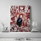 Постер в рамке Red Riot Eijiro Kirishima My Hero Academia, настенный художественный декор для комнаты, дома, деревянная рамка, декоративные принты