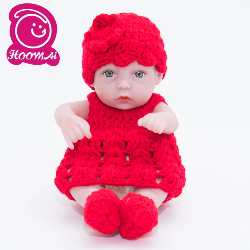 25 см милый новорожденный мини Bebe Reborn Baby Doll полный силиконовый винил реалистичный