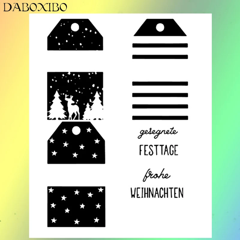 

DABOXIBO World Language Clear Stamps For DIY Scrapbooking/Card Making/Photo Album Silicone Decorative Crafts