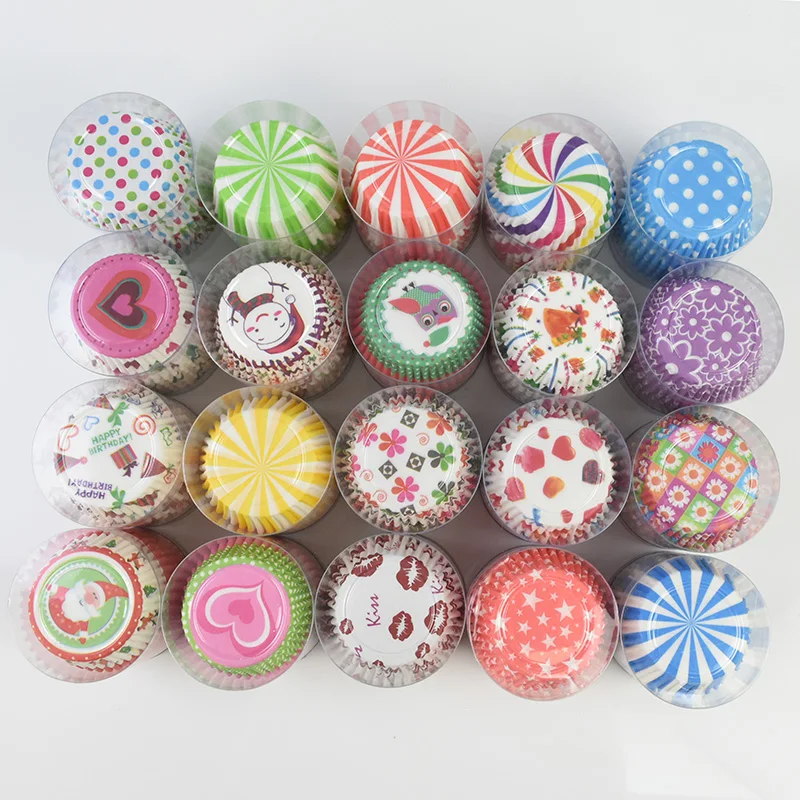 100Pcs/lot Floral Printed Cupcake Paper Liners Muffin Cases Cake Forms Baking Tray Kitchen Accessories Pastry Mold Decor Tools | Дом и сад